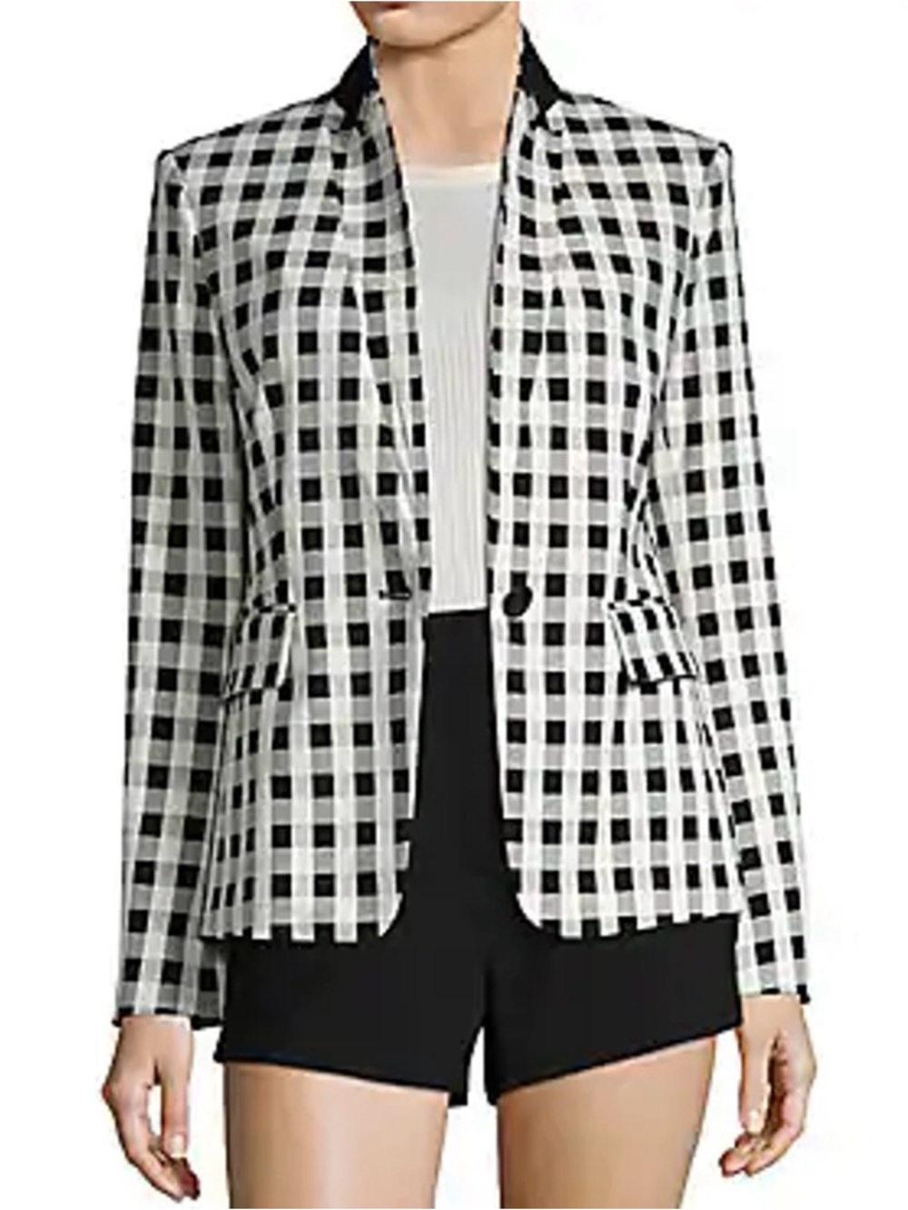 rag & bone Archer Gingham Black and White Blazer size 4